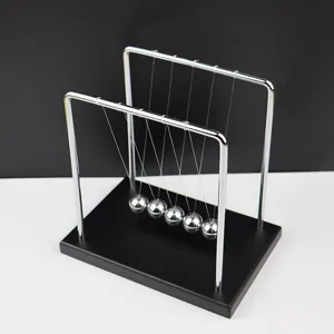 Metal Newton's cradle balance balls desk toy office decor physics science pendulum ornament.