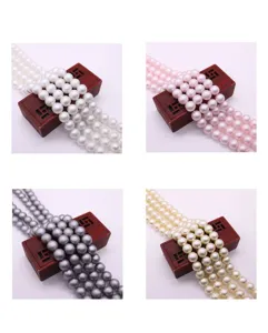 Pearlescent imitation pearl glass round beads multi-color DIY jewelry accessories