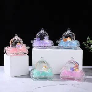 Acrylic Pumpkin Carriage Liquid Quicksand Desktop Decoration Ornament Cute Decompression Toy Kids Gift