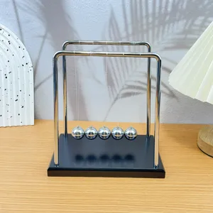 Volledig Metalen Newton Wieg Balans Ballen Fysica Wetenschap Educatief Speelgoed Desktop Ornament Metaal Kantoor Huis Decor Cadeau