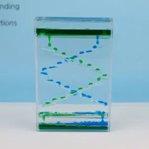 Flüssigkeit Motion Bubbler Sinnes-Spielzeug Desktop Öl Sanduhr Entspannung Acryl Geschenk