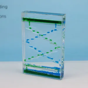 Flüssig-Motion-Bubbler Spielzeug, kreative Schreibtisch Öl-Sanduhr visuelle Entspannung.