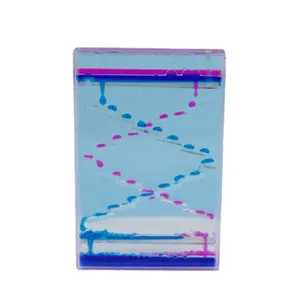Kreativer quadratischer flüssiger Bewegungs-Bubbler Desktop-Öl-Sanduhr-Spielzeug Geschenk