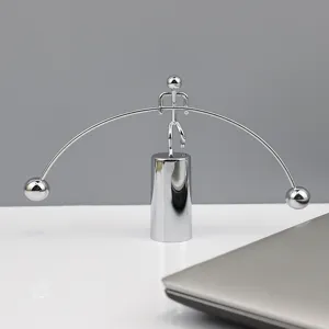 Metal balance toy gravity physics ornament creative decompression gift for student desk decor detail view
