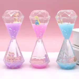 Diamond liquid hourglass oil drop timer toy creative sensory ornament relaxing desk decor