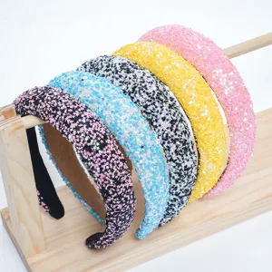Sparkling glitter padded headband set for women and girls, cute fairy hair accessories.