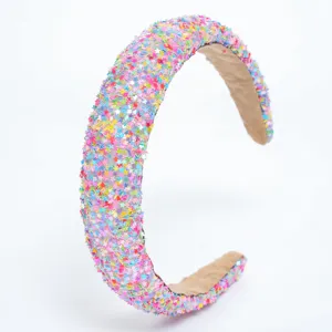 Colorful star sequin padded headband sweet fairy hair hoop cute sparkly hair accessories