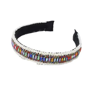 Kristall Strass Perlen Haarreif im ethnischen Stil Haarschmuck für Damen Mode Accessoires