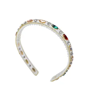 Serre-tete Strass Baroque Cristal Transparent Bandeau Cheveux Elegante Accessoire