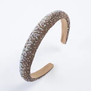 Serre-tête strass de luxe pour femmes, bandeau cristal étincelant pour fête et quotidien