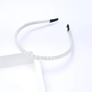 Λεπτή στέκα μαλλιών με κρύσταλλα strass για γυναίκες, κομψό λαμπερό αξεσουάρ.