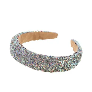 Glitzerndes Kristall Strass Haarband für Damen, elegantes breites Haarschmuck Accessoire.