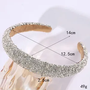 Europe US luxe plein cristal diamant bandeau brillant cerceau cheveux mode accessoires