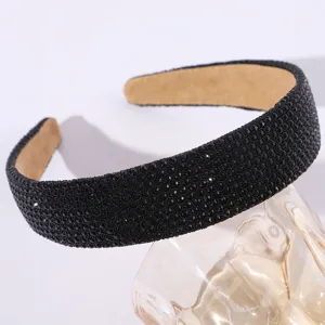 Serre-tête strass noir bandeau cheveux cristal scintillant accessoires élégants femme