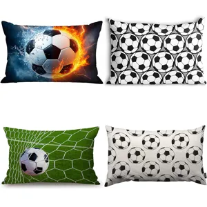 2026 World Cup Football Pillow Case Printed Living Room Sofa Decorative Waist Cushion Polyester Cushion Cover