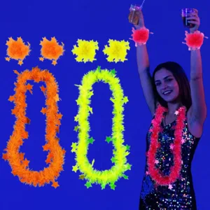 Fluoreszierende Im Dunkeln Leuchten Party Girlande Halsring Stern Handgelenk Blumen Neon Macaron Kostüm Requisiten Für Tanz Halloween Dekor