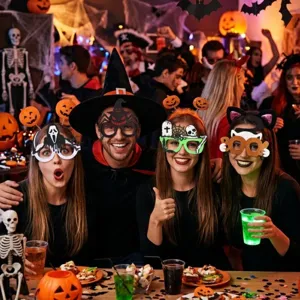 Halloween Party Brille lustige Spinne Totenkopf Foto Requisiten Deko Brillen Set Detail
