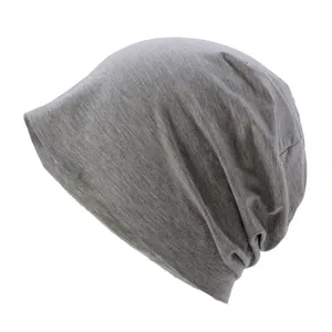 Bonnet en Pur Coton Femme Homme Fin Monocouche Bonnet de Nuit Doux Respirant Turban Chapeau Post-partum Coiffure Quotidienne