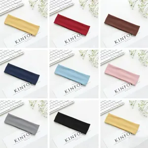 Fascia per capelli sportiva elastica tinta unita per donna, fitness yoga corsa, semplice.