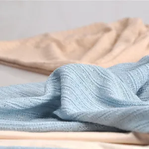 Breathable knit fabric detail shot for comfortable spring and summer slouchy turbans and caps.