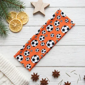 Fascia elastica stampata con pallone da calcio fascia sportiva capelli dettaglio