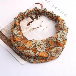 Fascia per capelli in pizzo floreale largo stile coreano accessori alla moda per donna