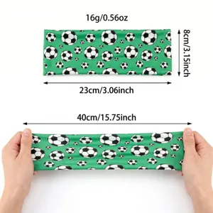 Fascia sportiva da calcio per uomo e donna, fascia elastica antisudore con stampa.