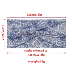 Fascia per capelli sportiva elastica stampata incrociata yoga corsa all'aperto.
