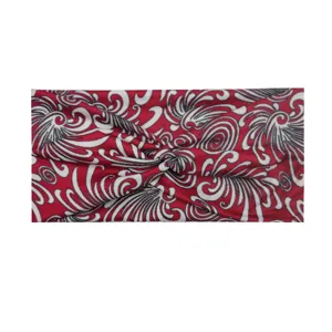 Fascia elastica intrecciata da donna, fascia per capelli da yoga rossa per sport e fitness.