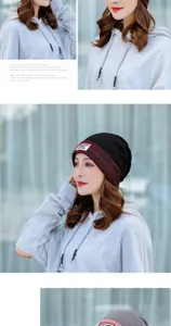 Berretto in maglia autunno inverno da donna set felpa con cappuccio calda e antivento