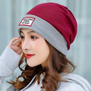 Donna autunno inverno cappello in maglia caldo antivento stile casual comodo berretto