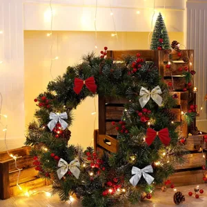 Weihnachten Mini Schleifen 5cm rot gold silber Schleifen für DIY Weihnachtsbaum Kranz Deko