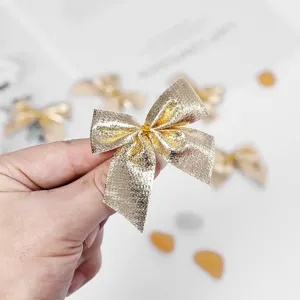 5cm gold glitzer mini schleife fuer weihnachtsbaum kranz diy dekoration feiertag deko