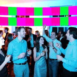 Cortina de oropel de decoración de fiesta fluorescente guirlande flecos neón banner cumpleaños