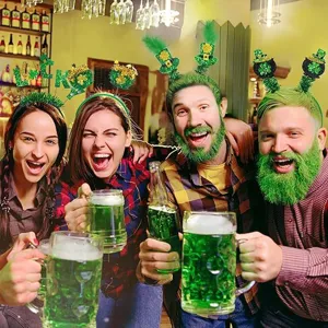 Grüner St. Patrick's Day Party Haarreif Kleeblatt Zylinder Festival Kopfschmuck