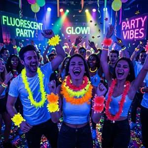 Leuchtende Party Neon Stern Girlande und Armband Set für Nachtclub Tanz Festival Dekoration.