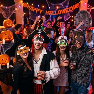 Halloween Party lustige Brille Detailansicht, gruselige Kostüm Requisiten und Foto Booth Zubehör.