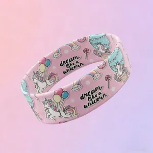 Fascia per capelli con unicorno carino per lavare il viso, morbido cerchietto rosa da donna.