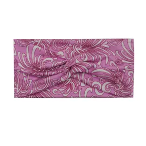 Fascia per capelli rosa torsione per donne sport yoga fitness corsa elastica fascia tergisudore