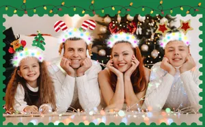 Christmas LED glowing headbands featuring cute reindeer, trees and stars for party decor.