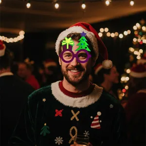Weihnachts dekorative Brille Weihnachtsbaum Feiertag Party Neuheit Kostüm Brille Requisite