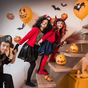 Bambini Halloween scopa strega oggetto di scena cosplay costume magia festa decorazione giocattolo