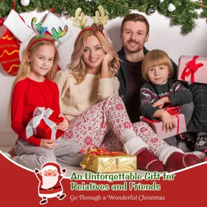 Christmas reindeer antler headband for holiday party festive family photo dress up props