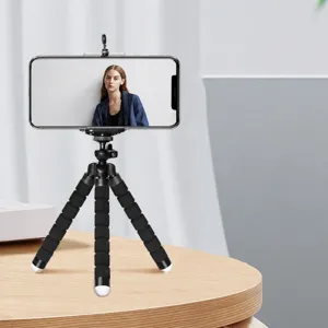 Trépied de Téléphone Poulpe Flexible Portable Support de Bureau Avec Pince de Téléphone Pour Streaming en Direct Photographie