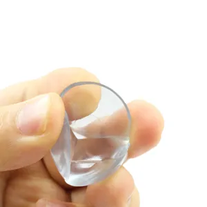 Transparent silicone corner protector for baby safety, clear table edge guard cushion.
