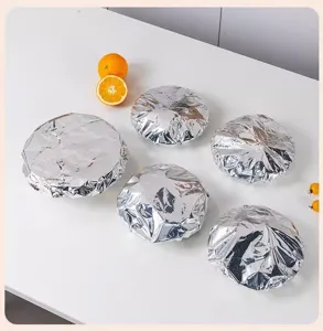 Aluminum foil bowl covers, elastic food fresh keeping lids, kitchen food storage covers.