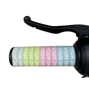 Silicone handlebar grips for electric bicycles and bikes with anti-slip design main view