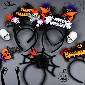 Serre-tête d'Halloween Drôle Fantôme Chauve-souris Citrouille Araignée Coiffure Cercle à Cheveux Fête Festival Accessoires de Cheveux Pour Enfants Adultes