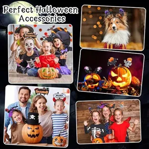 Serre-tête Halloween fantôme chauve-souris accessoire de costume de fête pour enfants et animaux