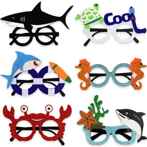 Ocean theme party glasses set children birthday dress up cute cartoon shark crab eyewear